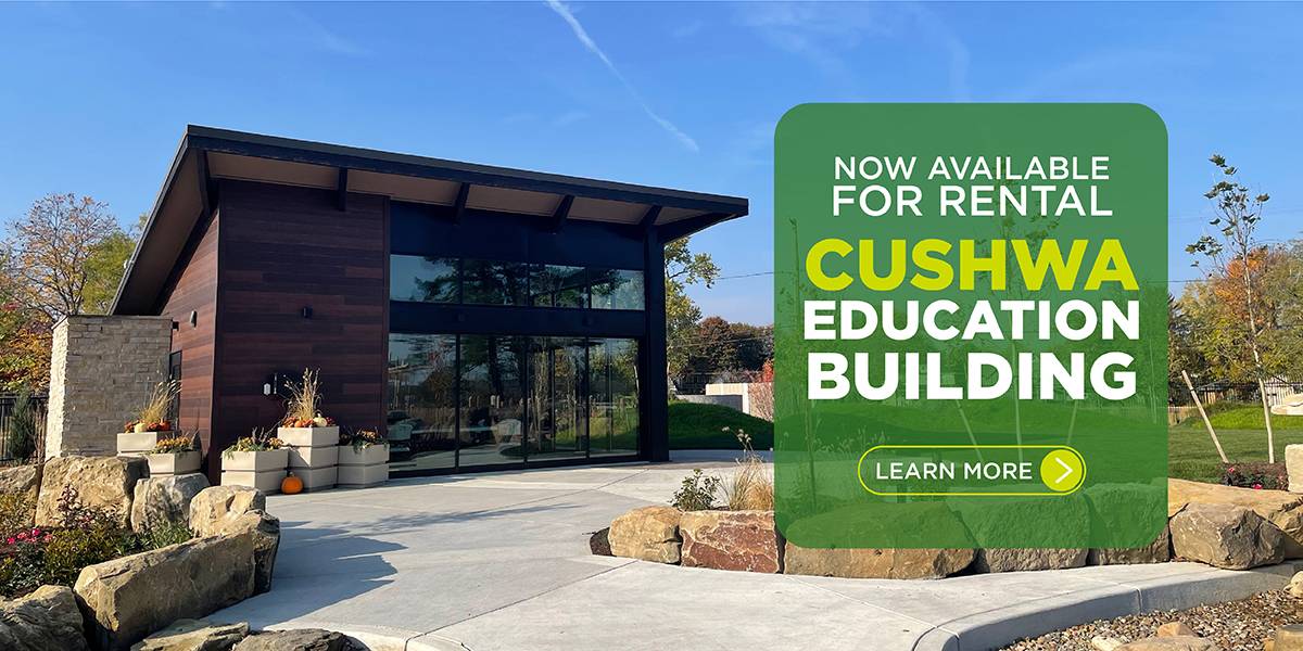 The Margaret Cushwa Education Building is located within the Anthony J. Fox Family Foundation Children's Garden at Fellows Riverside Gardens is now available for rentals.