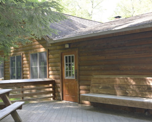 Back porch of Birch Hill Cabin