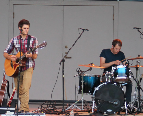 Band playing at the Morley Pavilion