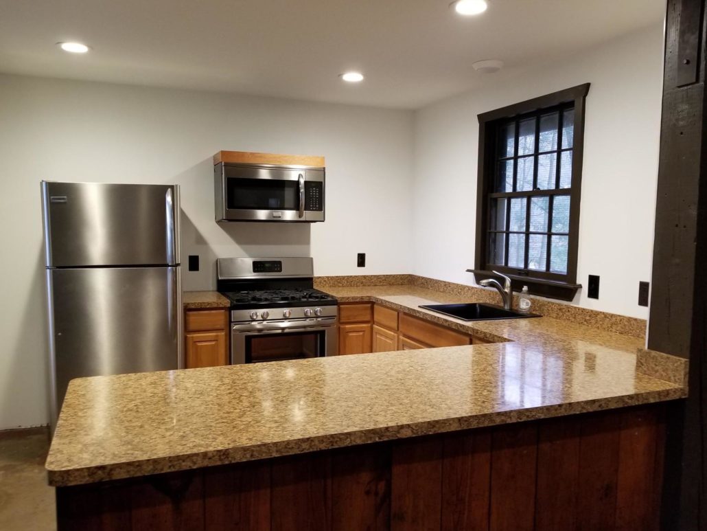 Kitchen inside cabin