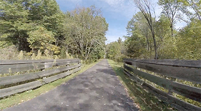 Trail video of MetroParks Bikeway