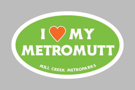 I love my MetroMutt Car window cling Design 1