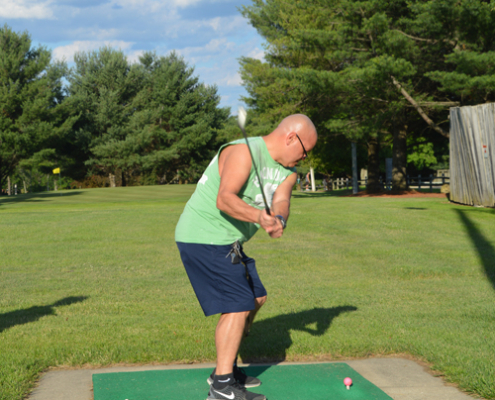 Golfer at Par 3 Golf Course at Wick Recreation Area, Mill Creek MetroParks