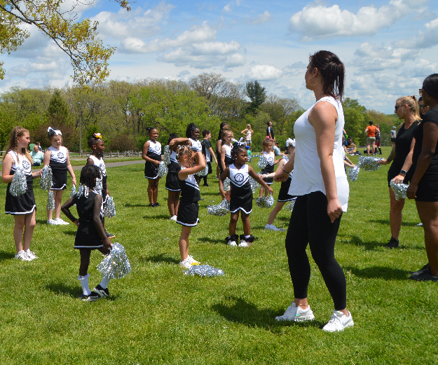 Youth Cheer Squad for NFL Flag Football League at Wick Recreation Area, Mill Creek MetroParks