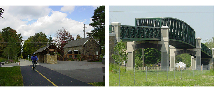 MetroParks Bikeway at the Kirk Road Trailhead and the Bikeway Overpass, Mill Creek MetroParks