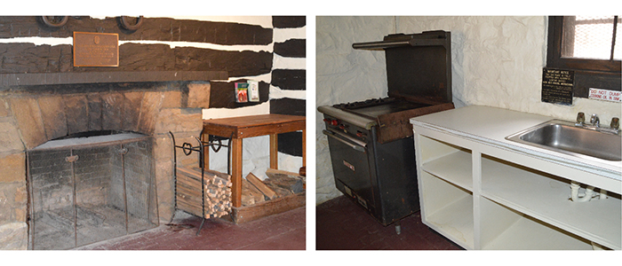 Old Log Cabin interior photographs