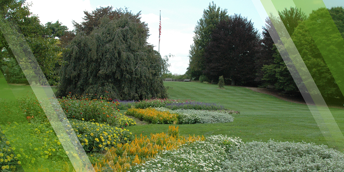 Park Rules & Regulations Page Header showing a view of the North Terrace at Fellows Riverside Gardens
