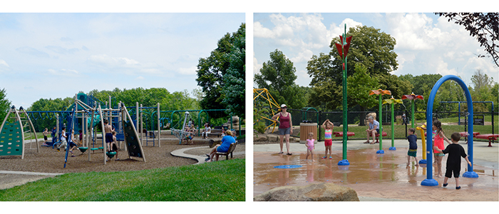 Photographs of playgrounds within Mill Creek MetroParks